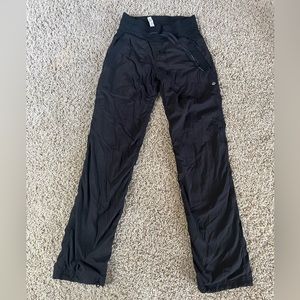 Lululemon dance studio wide leg pant size 2 with drawstrings at bottom